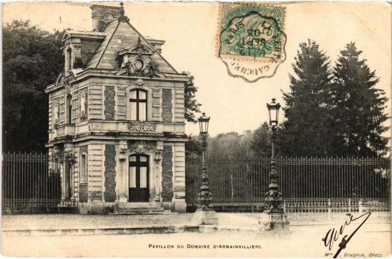 Carte postale ancienne Gretz Pavillon du Domaine d'Armainvilliers France