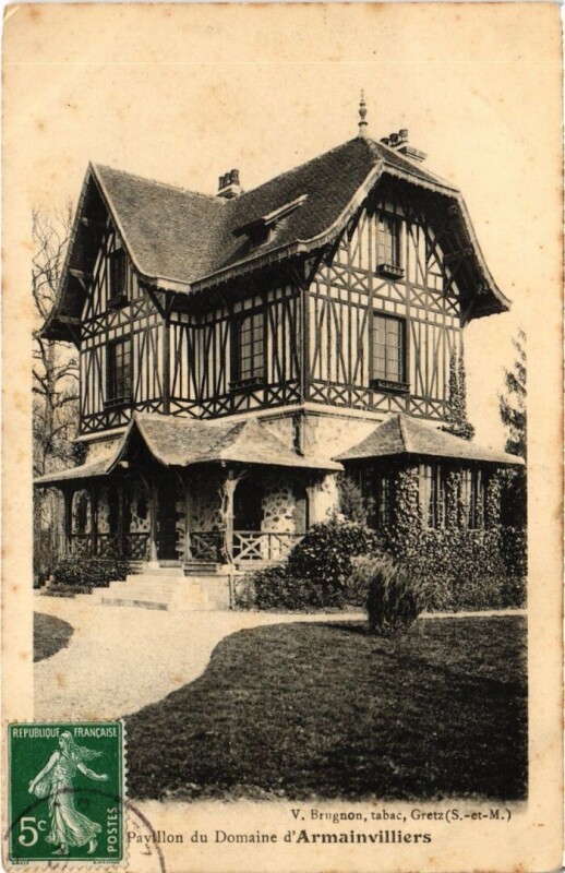 Carte postale ancienne Gretz Pavillon du Domaine d'Armainvilliers France