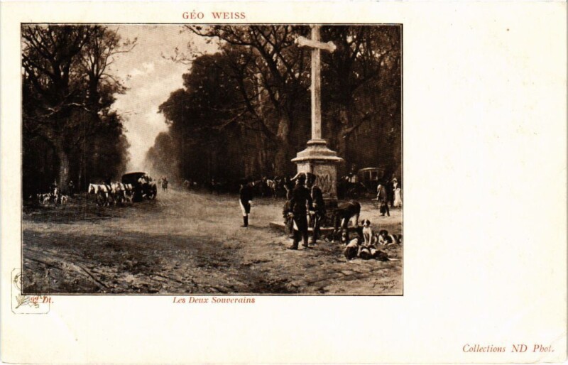 Carte postale ancienne Fontainebleau Les Deux Souverains France à Fontainebleau