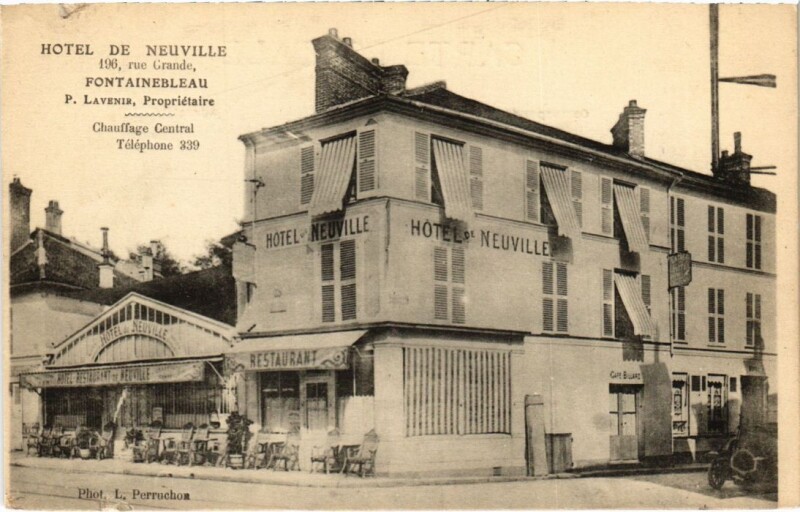 Carte postale ancienne Fontainebleau Hotel de Neuville France à Fontainebleau