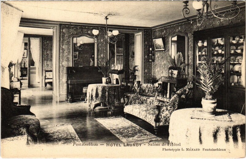 Carte postale ancienne Fontainebleau Hotel Launoy France à Fontainebleau