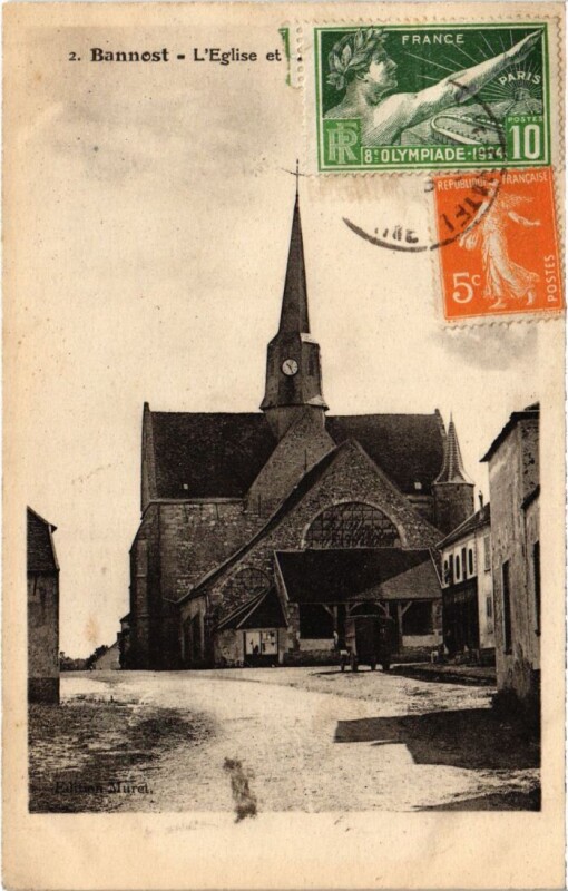 Carte postale ancienne Bannost L'Eglise France