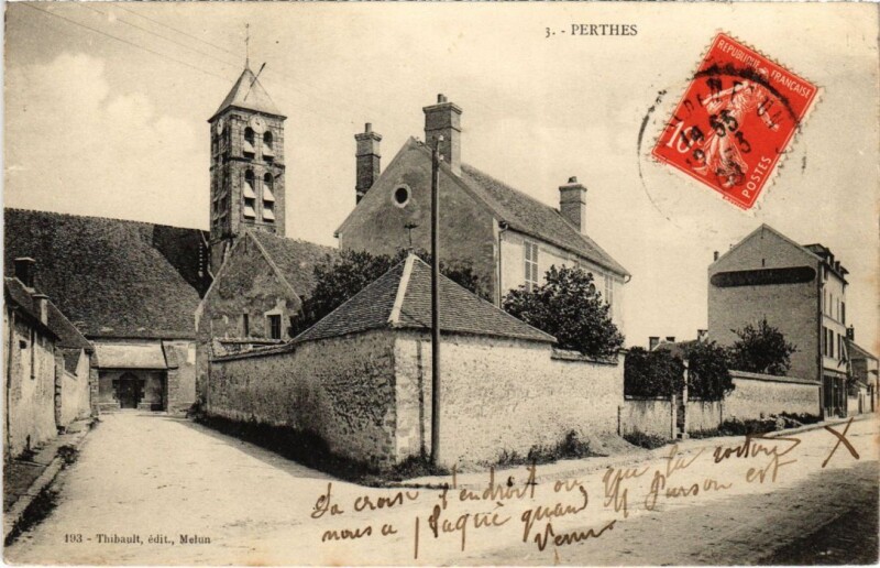 Carte postale ancienne Perthes La Rue France à Perthes