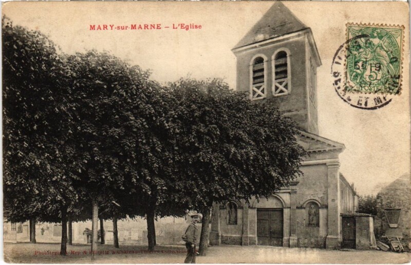 Carte postale ancienne Mary sur Marne L'Eglise France à Mary-sur-Marne
