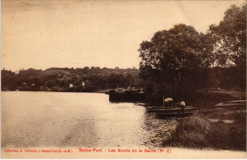 Carte postale ancienne Seine-Port Les Bords de la Seine France à Seine-Port