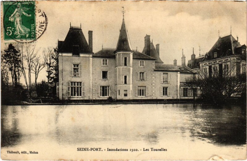 Carte postale ancienne Seine-Port Les Tourelles France à Seine-Port