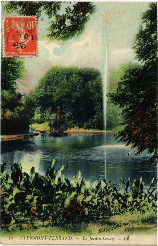 Carte postale ancienne Clermont-Ferrand Le Jardin Lecocq France à Clermont-Ferrand