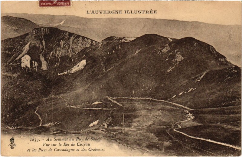 Carte postale ancienne Au Sommet du Puy de Sancy France