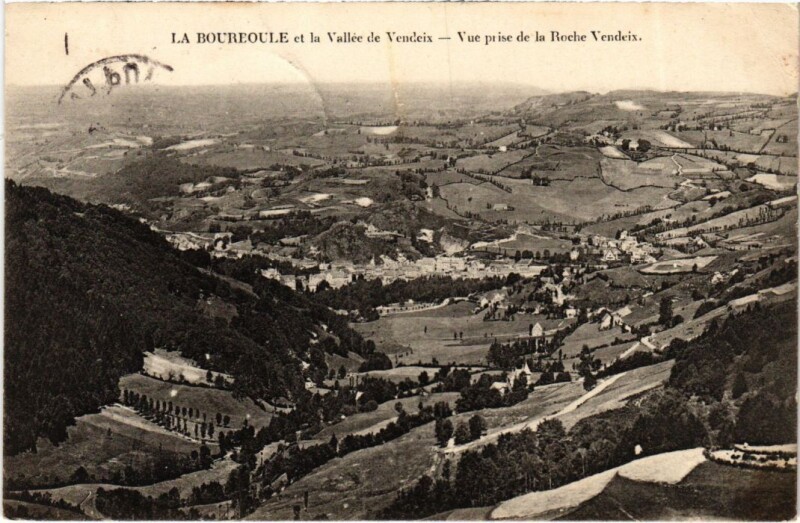 Carte postale ancienne La Bourboule Vue prise de la Roche Vendeix France à La Bourboule