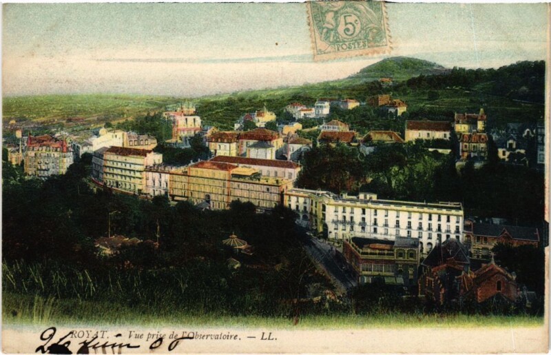 Carte postale ancienne Royat Vue prise de l'Observatoire France à Royat