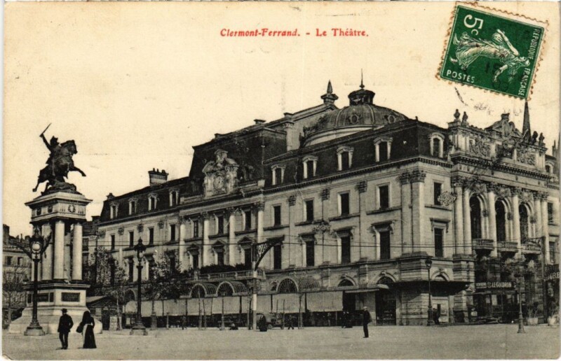 Carte postale ancienne Clermont-Ferrand Le Theatre France à Clermont-Ferrand