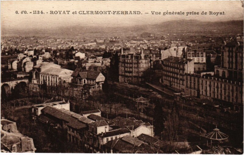 Carte postale ancienne Clermont-Ferrand Vue Generale prise de Royat France à Clermont-Ferrand