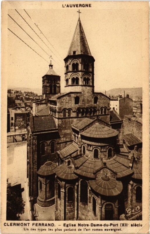 Carte postale ancienne Clermont-Ferrand Eglise Notre-Dame du Port France à Clermont-Ferrand