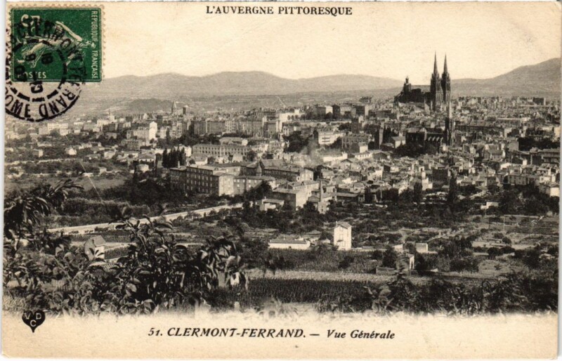 Carte postale ancienne Clermont-Ferrand Vue Generale France à Clermont-Ferrand