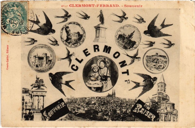 Carte postale ancienne Souvenir du Clermont-Ferrand France à Clermont-Ferrand