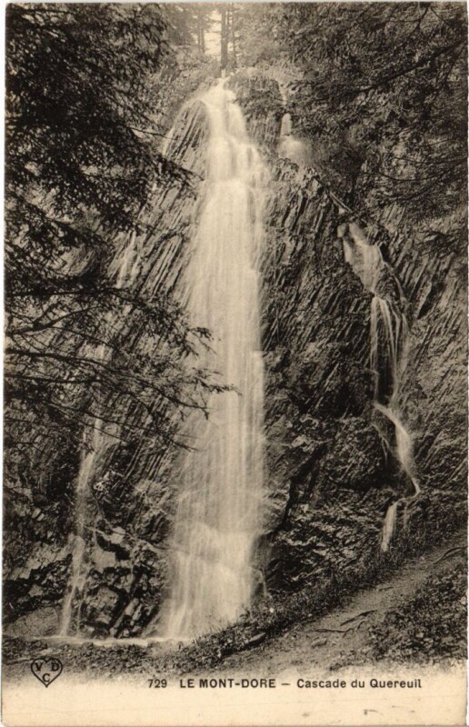 Carte postale ancienne Le Mont Dore Cascade du Quereuil France à Mont-Dore
