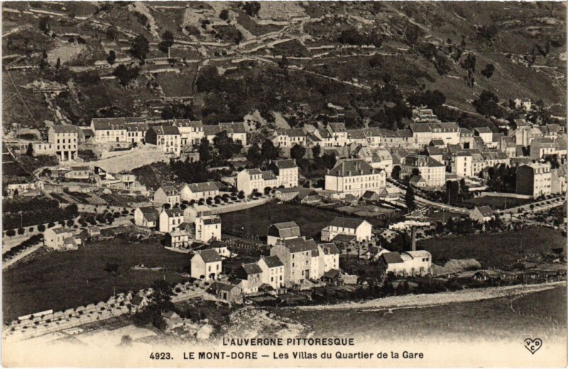 Carte postale ancienne Le Mont Dore Les Villas du Quartier de la Gare France à Mont-Dore