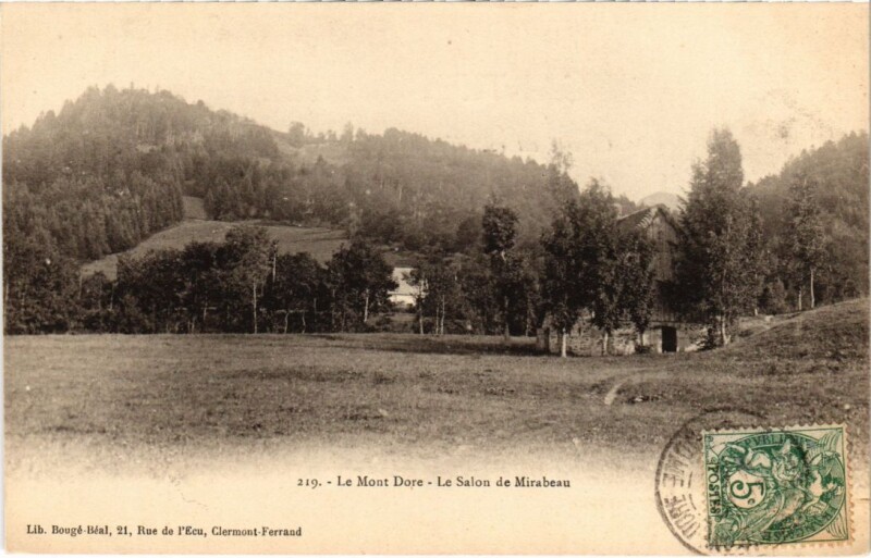 Carte postale ancienne Le Mont Dore Le Salon de Mirabeau France à Mont-Dore