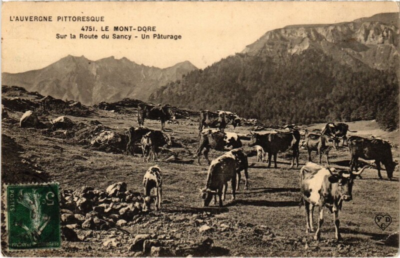 Carte postale ancienne Le Mont Dore Sur la Route du Sancy France à Mont-Dore