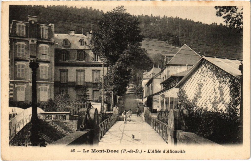 Carte postale ancienne Le Mont Dore L'Allee d'Allouville France à Mont-Dore