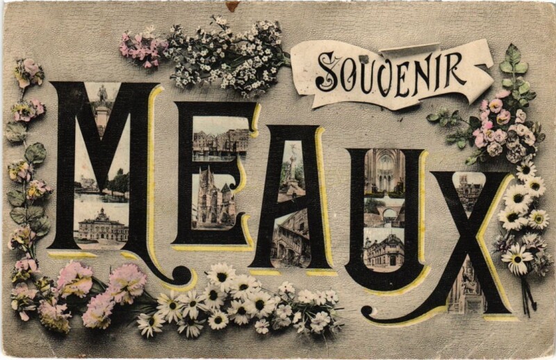Carte postale ancienne Souvenir Meaux France à Meaux