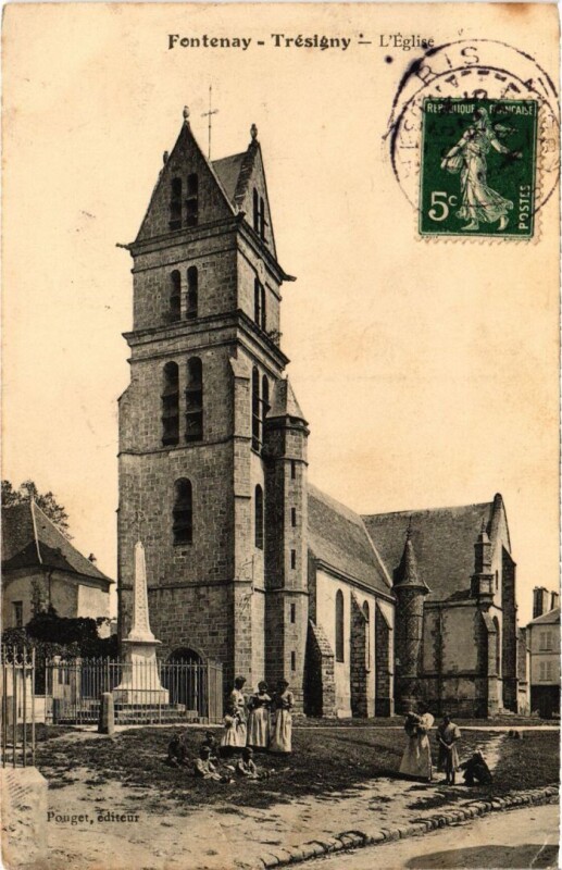 Carte postale ancienne Fontenay-Tresigny L'Eglise France