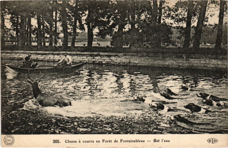Carte postale ancienne Fontainebleau Bat l'Eau France à Fontainebleau