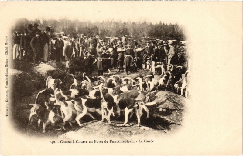Carte postale ancienne Fontainebleau La Curee France à Fontainebleau