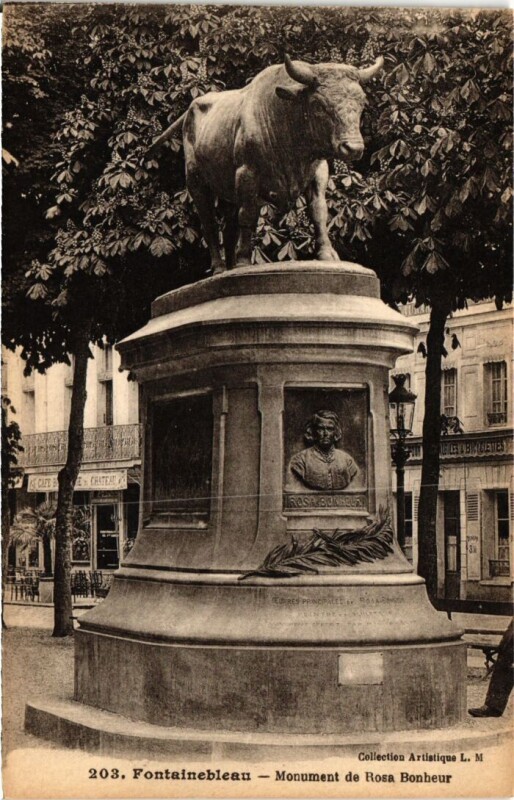 Carte postale ancienne Fontainebleau Monument de Rosa Bonheur France à Fontainebleau
