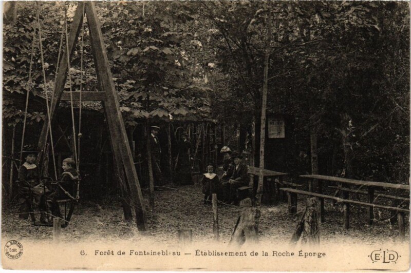 Carte postale ancienne Fontainebleau Etablissement de la Roche Eponge France à Fontainebleau