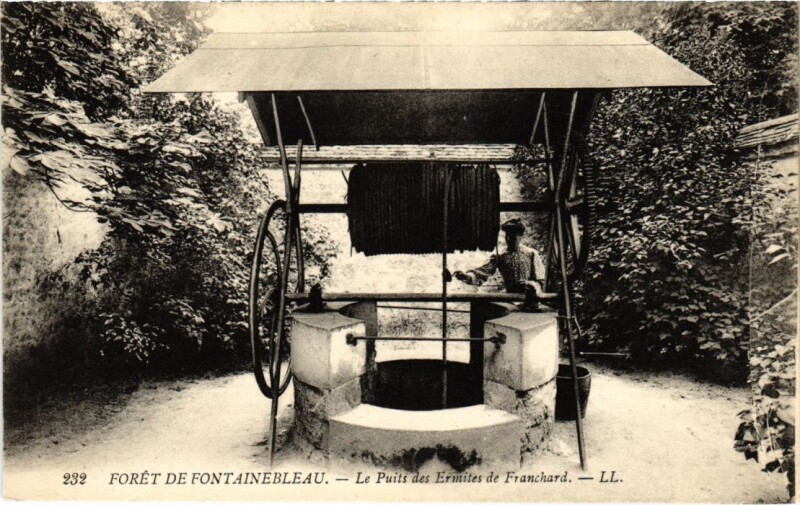 Carte postale ancienne Fontainebleau Le Puits des Ermites de Franchard France à Fontainebleau