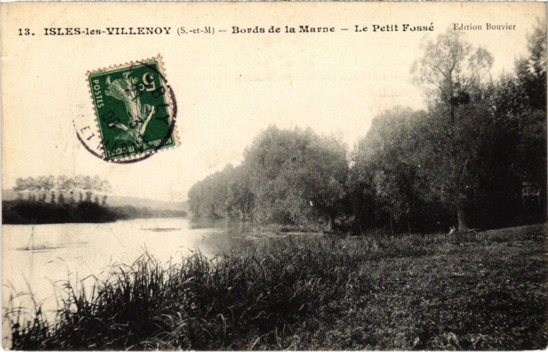 Carte postale ancienne Isles les Villenoy Bords de la Marne, Le Petit Fosse France à Villenoy