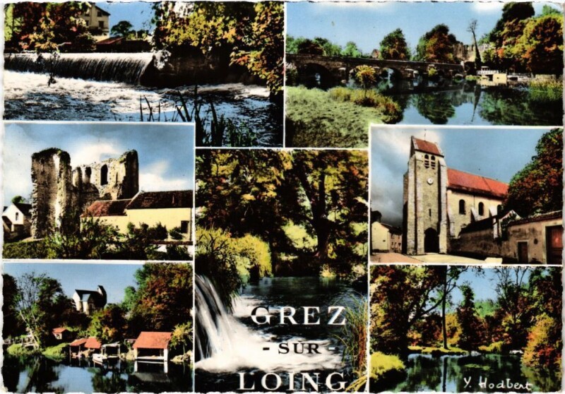 Carte postale ancienne Souvenir d' Grez-sur-Loing France à Grez-sur-Loing