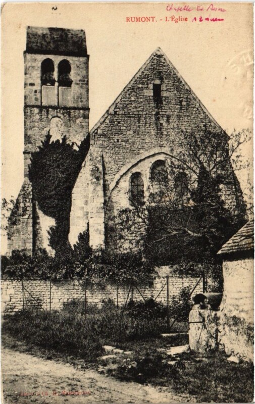Carte postale ancienne Rumont L'Eglise France à Rumont