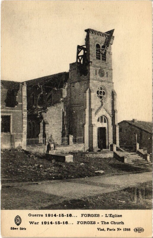 Carte postale ancienne Forges L'Eglise France à Forges