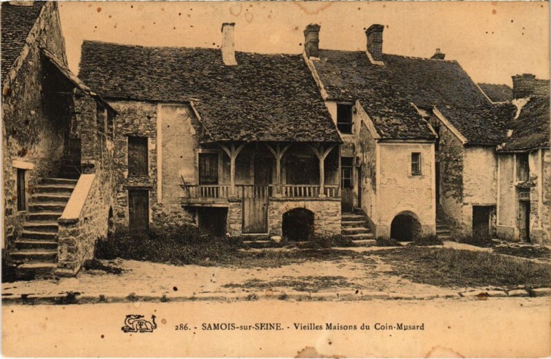 Carte postale ancienne Samois s Seine Vieilles Maisons du Coin Musard France
