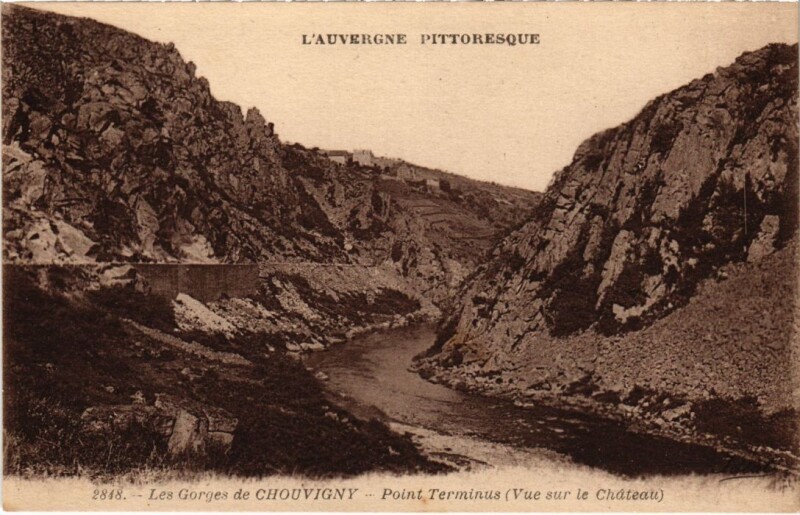 Carte postale ancienne Chouvigny Point Terminus France