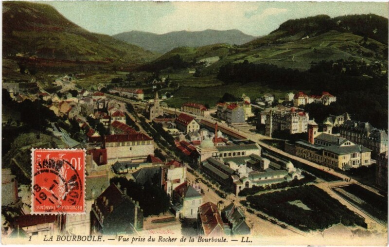 Carte postale ancienne La Bourboule Vue prise du Rocher France à La Bourboule
