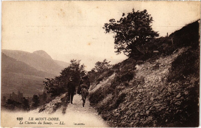 Carte postale ancienne Le Mont Dore Le Chemin du Sancy France à Mont-Dore