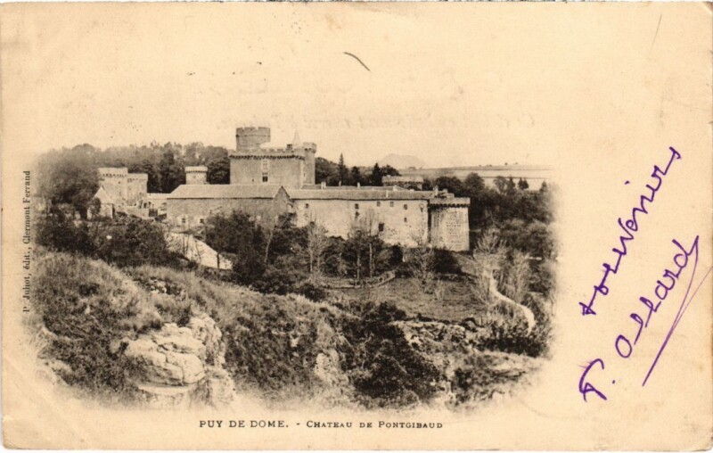 Carte postale ancienne Puy de Dome Chateau de Pontgibaud France à Pontgibaud