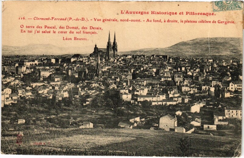 Carte postale ancienne Clermont-Ferrand Vue Generale France à Clermont-Ferrand