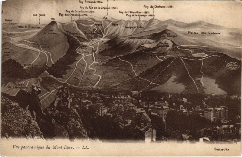 Carte postale ancienne Mont-Dore Vue panoramique France à Mont-Dore