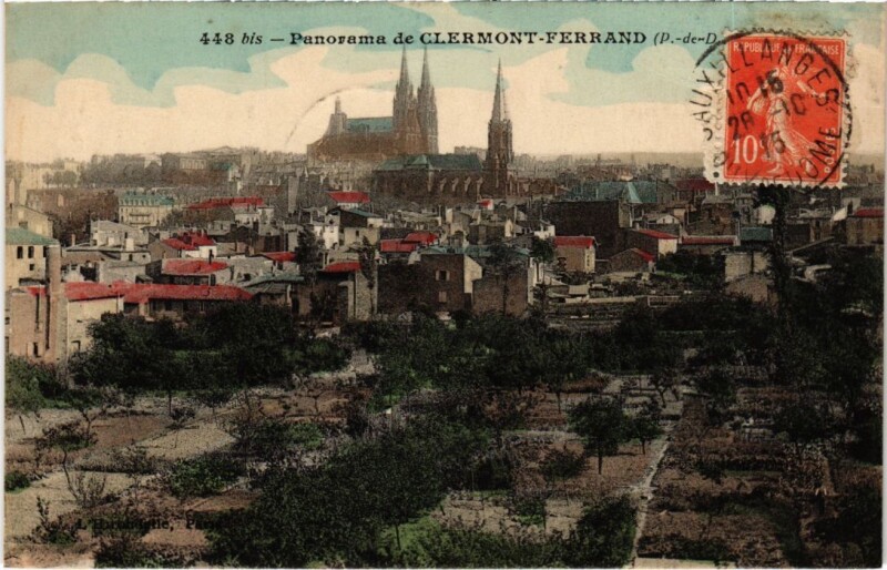Carte postale ancienne Clermont-Ferrand Panorama France à Clermont-Ferrand