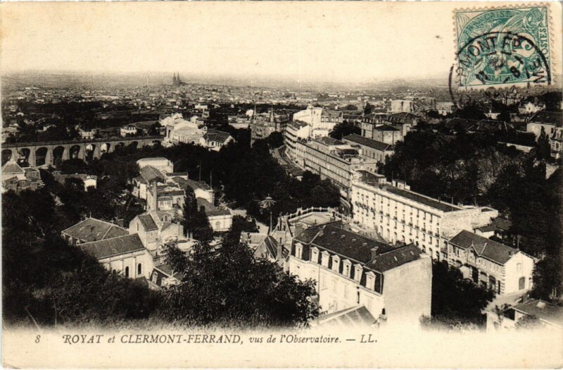 Carte postale ancienne Clermont-Ferrand vus de l'Observatoire France à Clermont-Ferrand