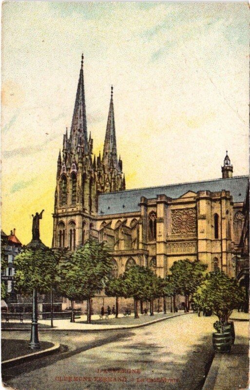 Carte postale ancienne Clermont-Ferrand La Cathedrale France à Clermont-Ferrand