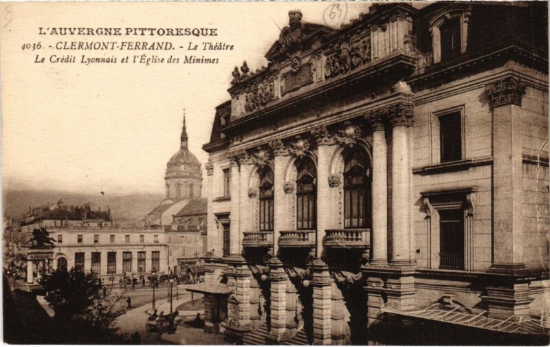 Carte postale ancienne Clermont-Ferrand Le Theatre France à Clermont-Ferrand