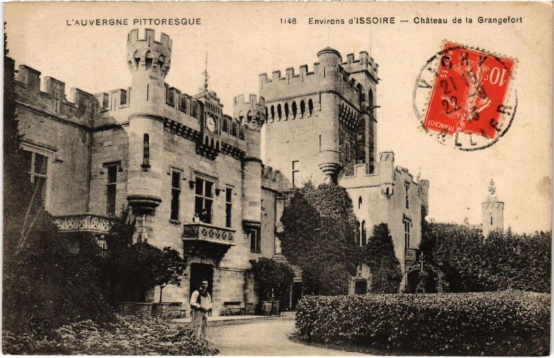 Carte postale ancienne Env d' Issoire Chateau de la Grangefort France à Issoire