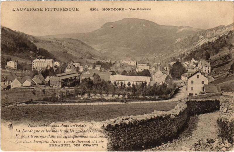Carte postale ancienne Mont-Dore Vue Generale France à Mont-Dore