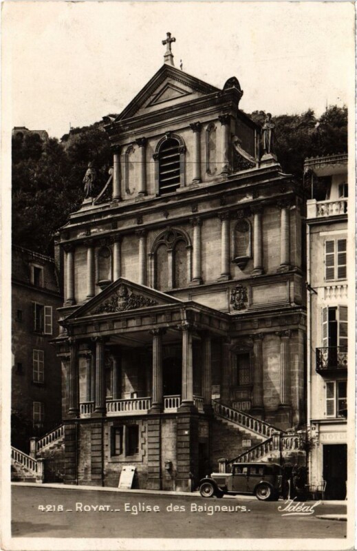 Carte postale ancienne Royat Eglise des Baigneurs France à Royat