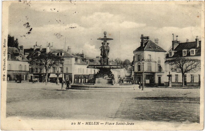 Carte postale ancienne Melun Place Saint-Jean France à Melun